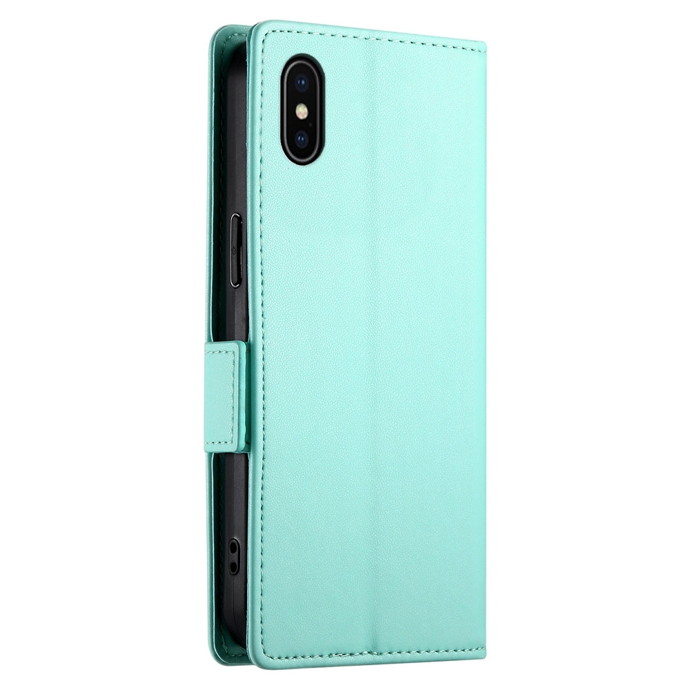 iPhone X/XS Magnetic Leather Wallet Case with Card Slots, Stand Function & Full Protection
