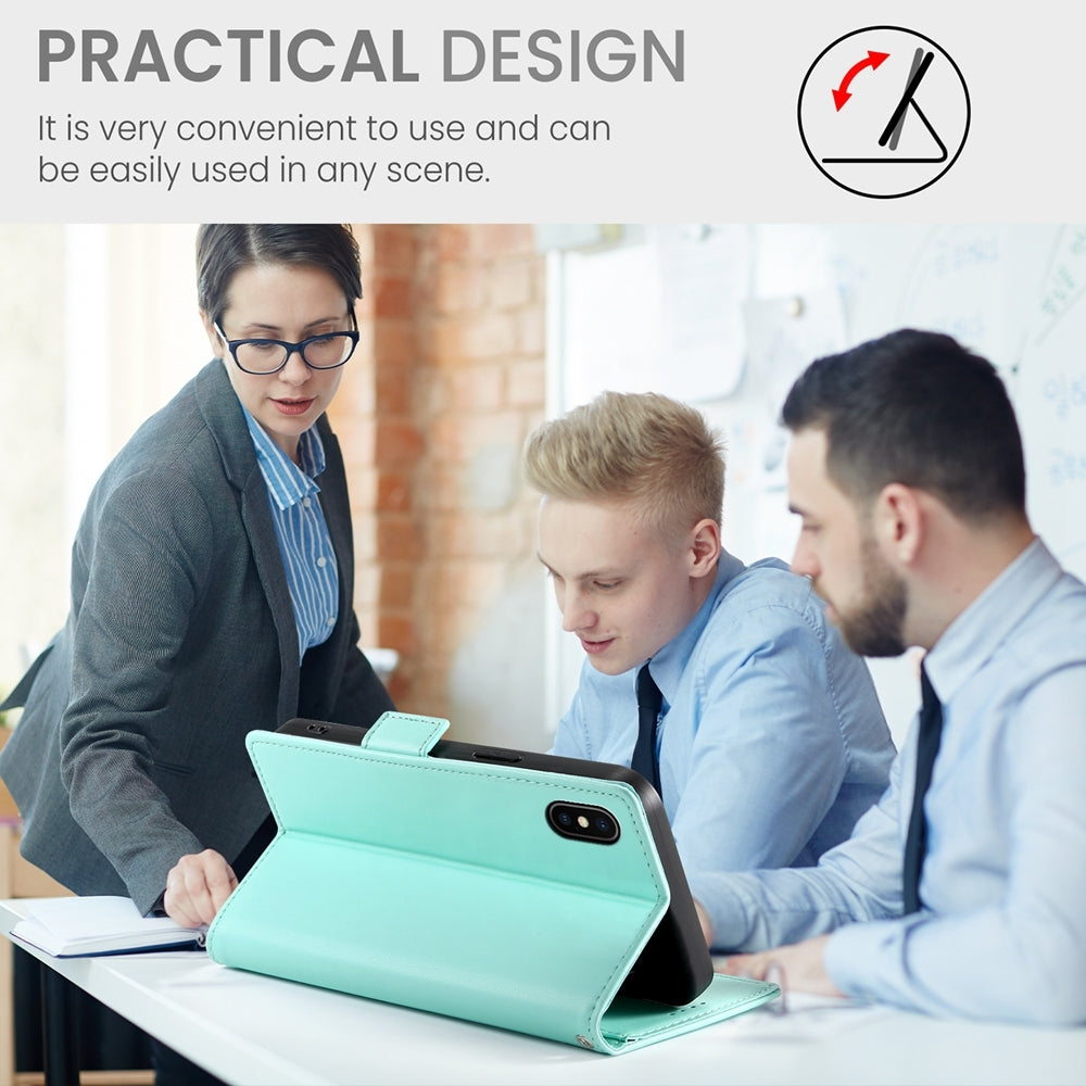 iPhone X/XS Magnetic Leather Wallet Case with Card Slots, Stand Function & Full Protection