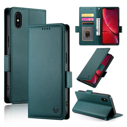 iPhone X/XS Magnetic Leather Wallet Case with Card Slots, Stand Function & Full Protection