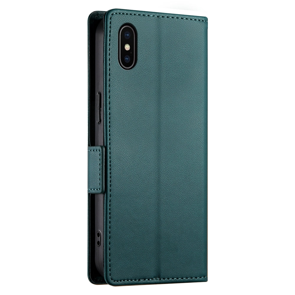 iPhone X/XS Magnetic Leather Wallet Case with Card Slots, Stand Function & Full Protection
