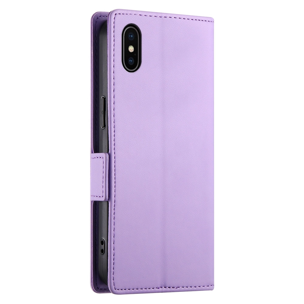 iPhone X/XS Magnetic Leather Wallet Case with Card Slots, Stand Function & Full Protection