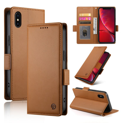 iPhone X/XS Magnetic Leather Wallet Case with Card Slots, Stand Function & Full Protection