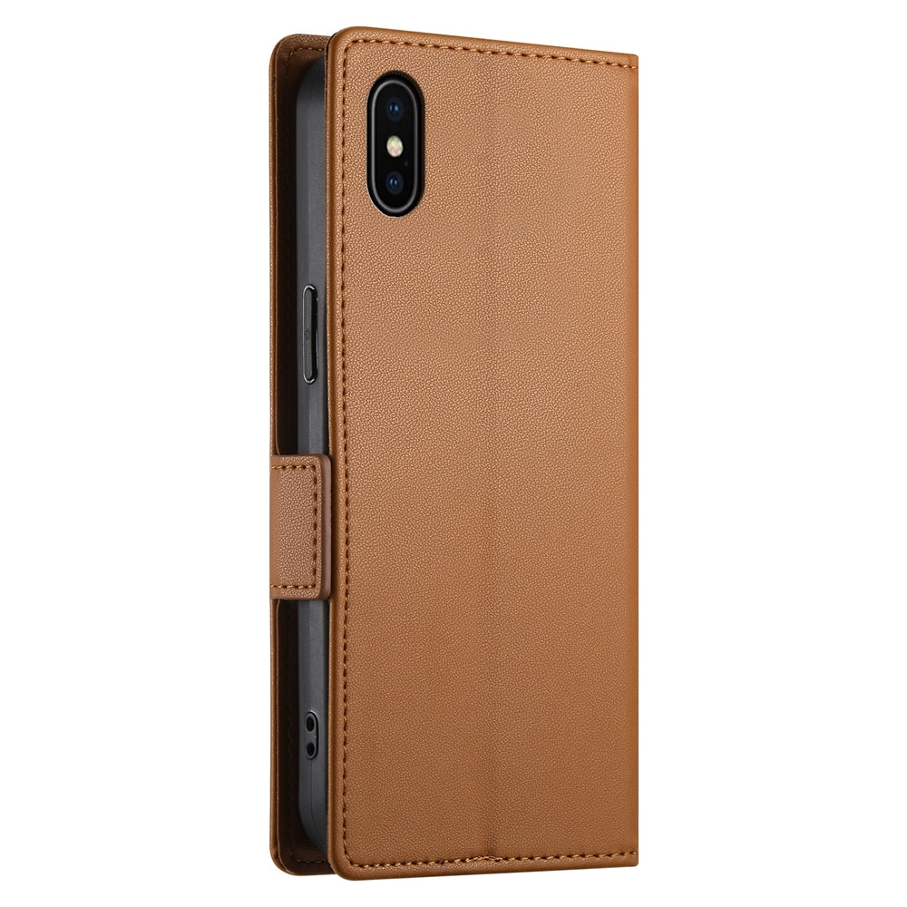 iPhone X/XS Magnetic Leather Wallet Case with Card Slots, Stand Function & Full Protection