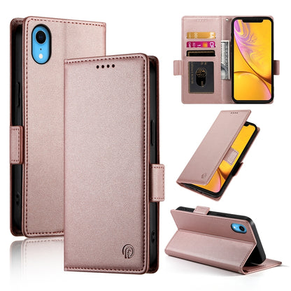 iPhone XR Magnetic Leather Wallet Case with Card Slots, Stand Function & Full Protection