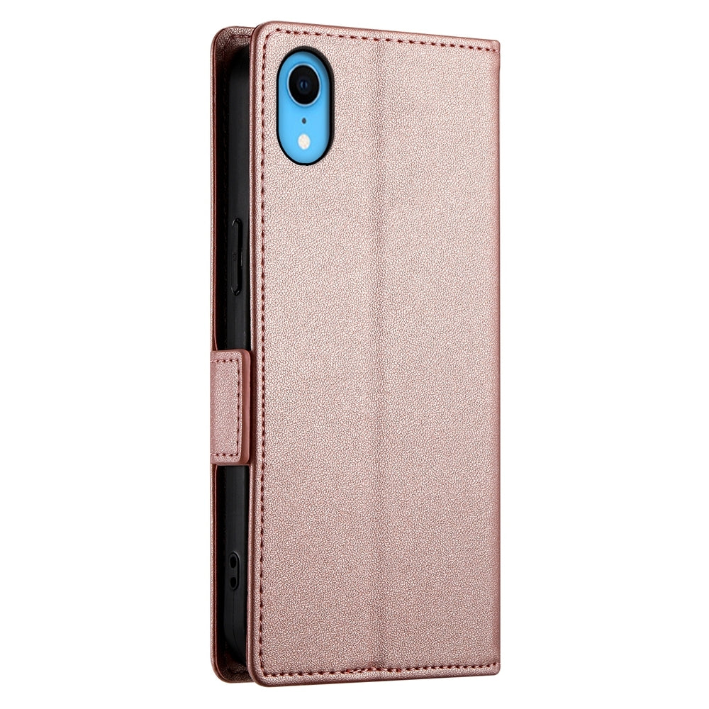 iPhone XR Magnetic Leather Wallet Case with Card Slots, Stand Function & Full Protection