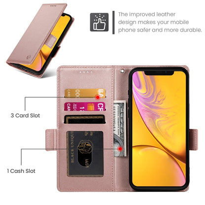iPhone XR Magnetic Leather Wallet Case with Card Slots, Stand Function & Full Protection