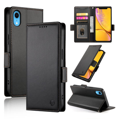 iPhone XR Magnetic Leather Wallet Case with Card Slots, Stand Function & Full Protection