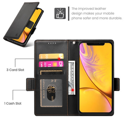 iPhone XR Magnetic Leather Wallet Case with Card Slots, Stand Function & Full Protection