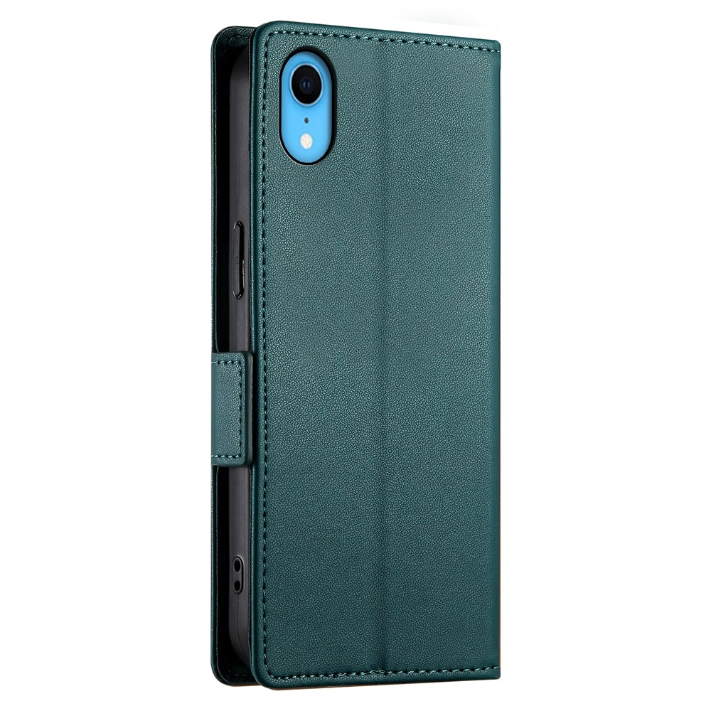 iPhone XR Magnetic Leather Wallet Case with Card Slots, Stand Function & Full Protection