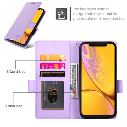 iPhone XR Magnetic Leather Wallet Case with Card Slots, Stand Function & Full Protection