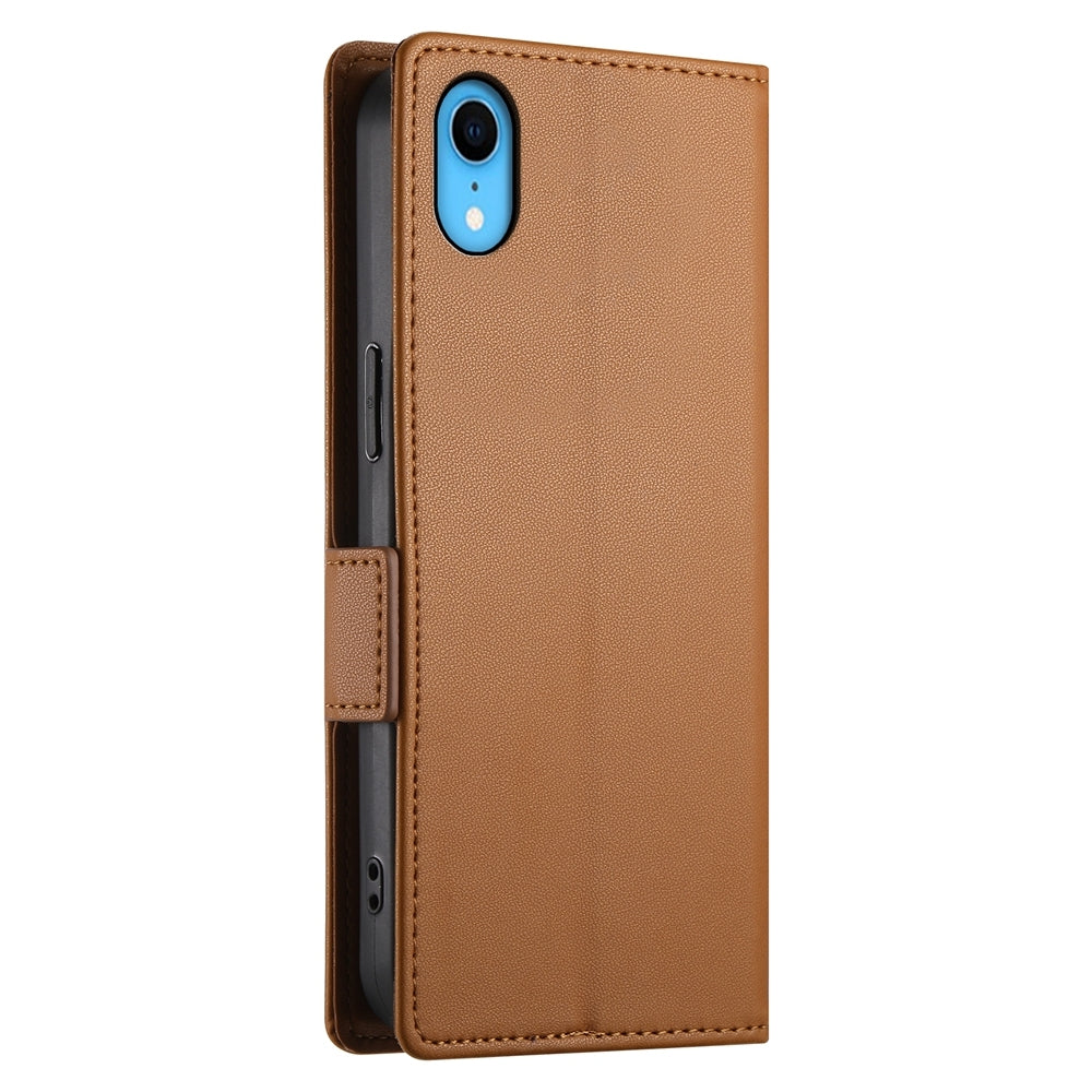 iPhone XR Magnetic Leather Wallet Case with Card Slots, Stand Function & Full Protection