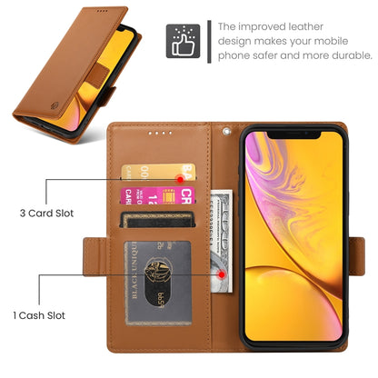 iPhone XR Magnetic Leather Wallet Case with Card Slots, Stand Function & Full Protection