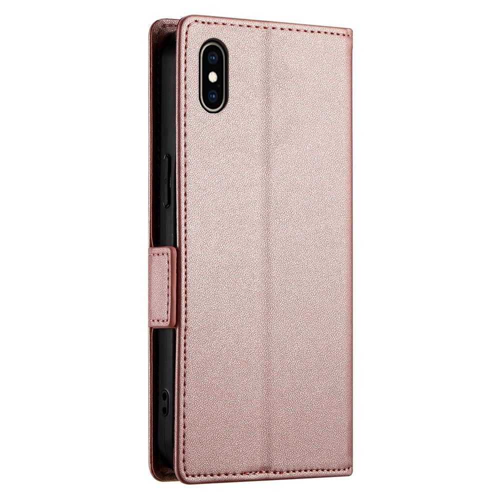 iPhone XS Max Magnetic Leather Wallet Case with Card Slots, Stand Function & Full Protection