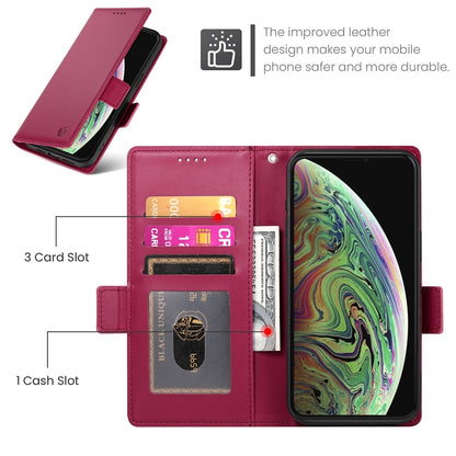 iPhone XS Max Magnetic Leather Wallet Case with Card Slots, Stand Function & Full Protection