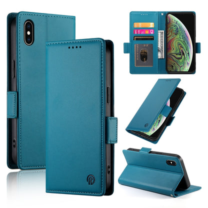iPhone XS Max Magnetic Leather Wallet Case with Card Slots, Stand Function & Full Protection
