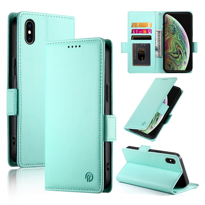 iPhone XS Max Magnetic Leather Wallet Case with Card Slots, Stand Function & Full Protection