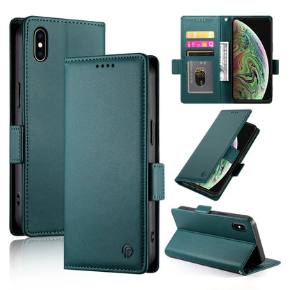 iPhone XS Max Magnetic Leather Wallet Case with Card Slots, Stand Function & Full Protection