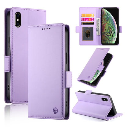 iPhone XS Max Magnetic Leather Wallet Case with Card Slots, Stand Function & Full Protection