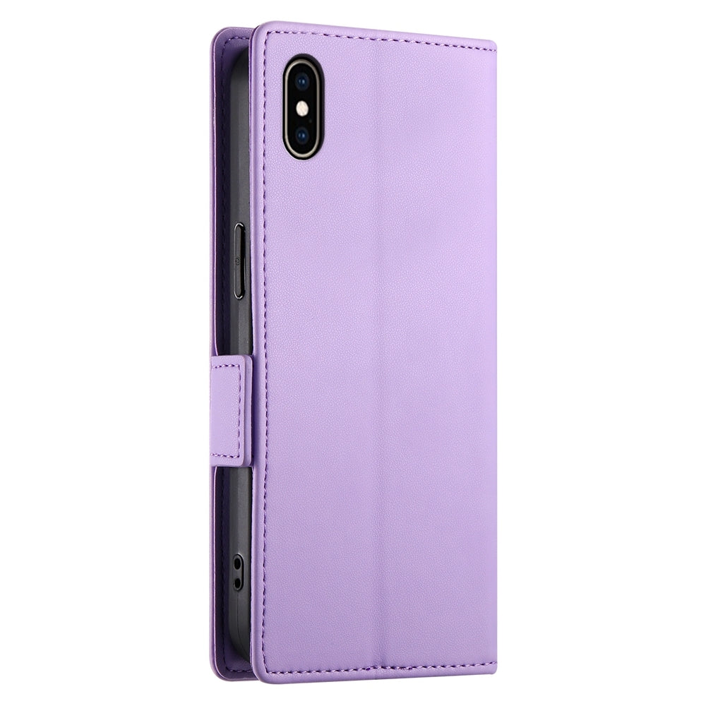 iPhone XS Max Magnetic Leather Wallet Case with Card Slots, Stand Function & Full Protection