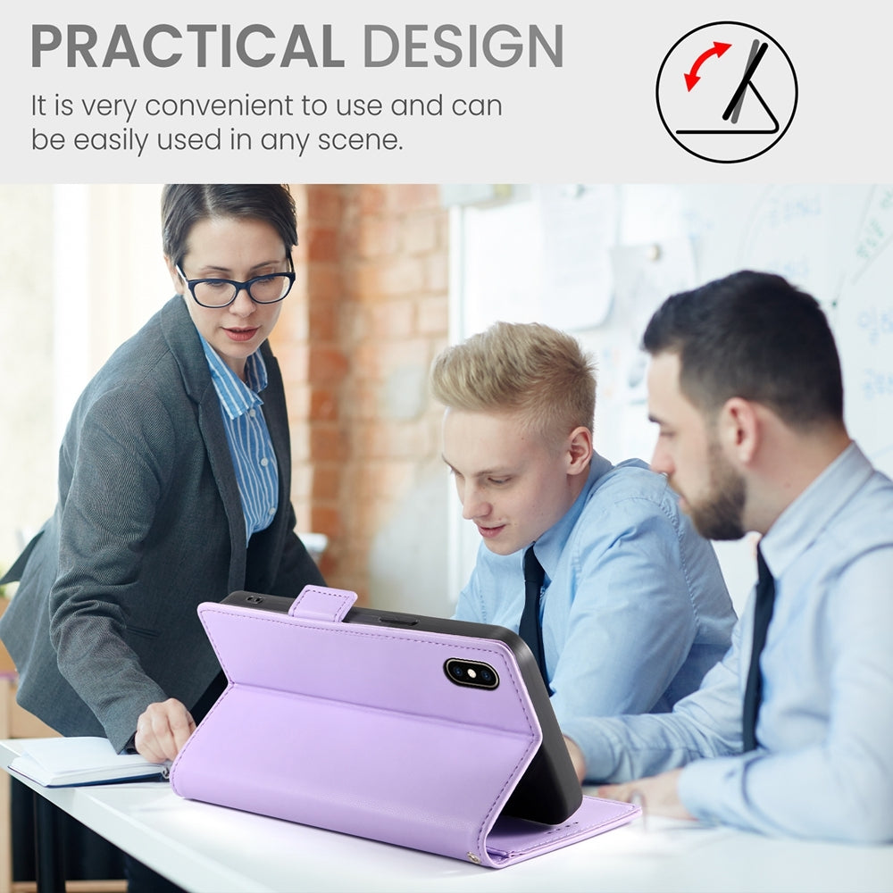 iPhone XS Max Magnetic Leather Wallet Case with Card Slots, Stand Function & Full Protection