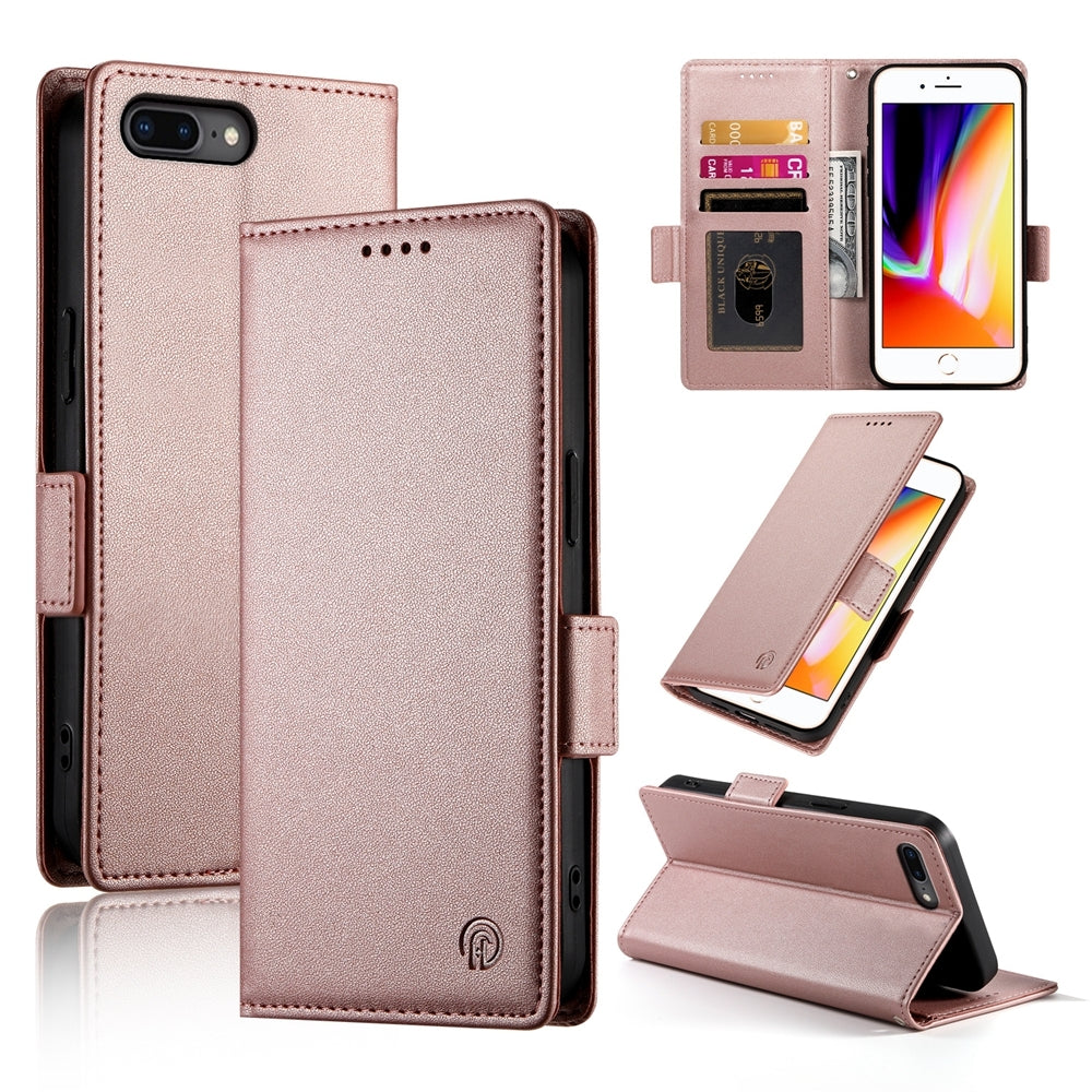 iPhone 7 Plus Magnetic Leather Wallet Case with Card Slots, Stand Function & Full Protection