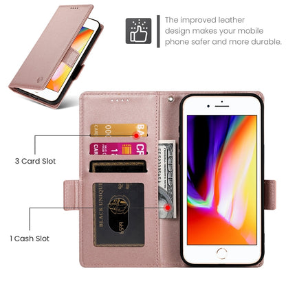 iPhone 7 Plus Magnetic Leather Wallet Case with Card Slots, Stand Function & Full Protection
