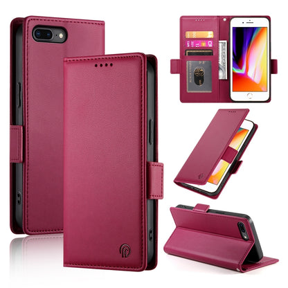 iPhone 8 Plus Magnetic Leather Wallet Case with Card Slots, Stand Function & Full Protection