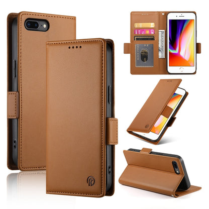 iPhone 8 Plus Magnetic Leather Wallet Case with Card Slots, Stand Function & Full Protection