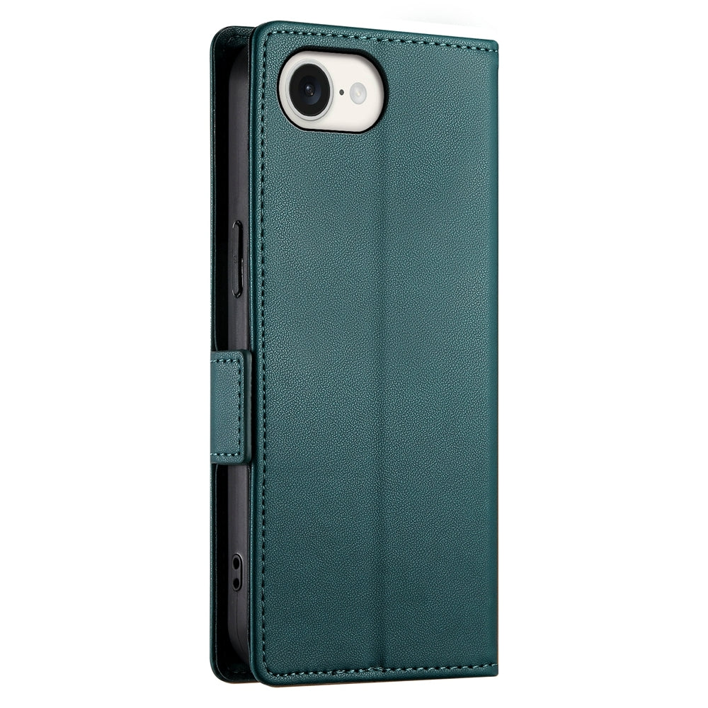 iPhone SE 2024 Magnetic Leather Wallet Case with Card Slots, Stand Function & Full Protection