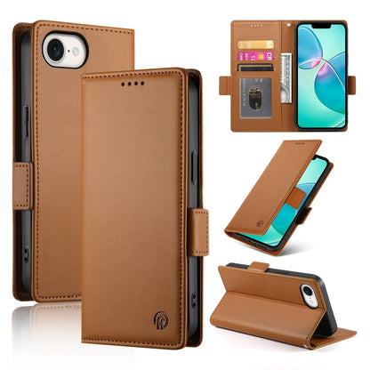 iPhone SE 2024 Magnetic Leather Wallet Case with Card Slots, Stand Function & Full Protection