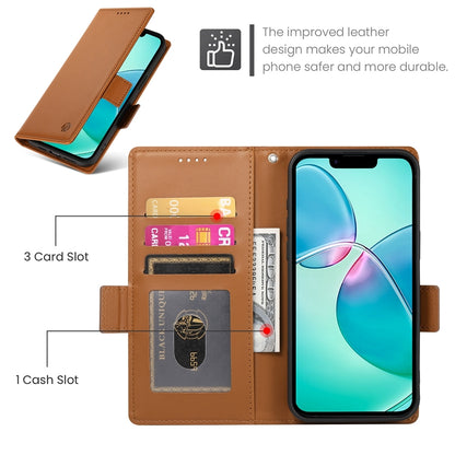 iPhone SE 2024 Magnetic Leather Wallet Case with Card Slots, Stand Function & Full Protection