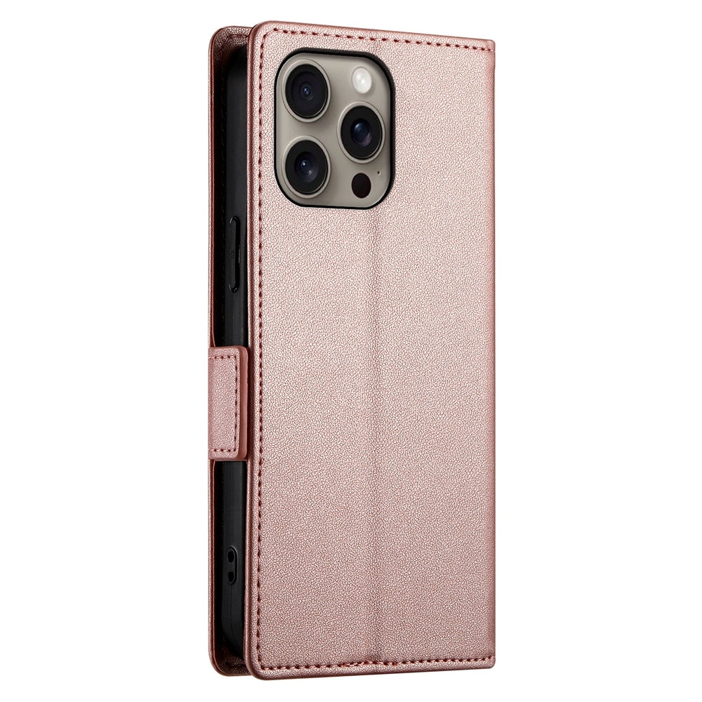 iPhone 16 Pro Max Magnetic Leather Wallet Case with Card Slots, Stand Function & Full Protection