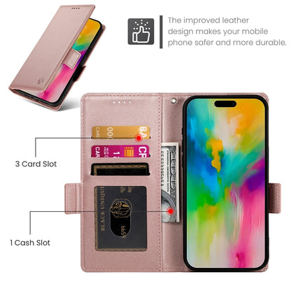 iPhone 16 Pro Max Magnetic Leather Wallet Case with Card Slots, Stand Function & Full Protection
