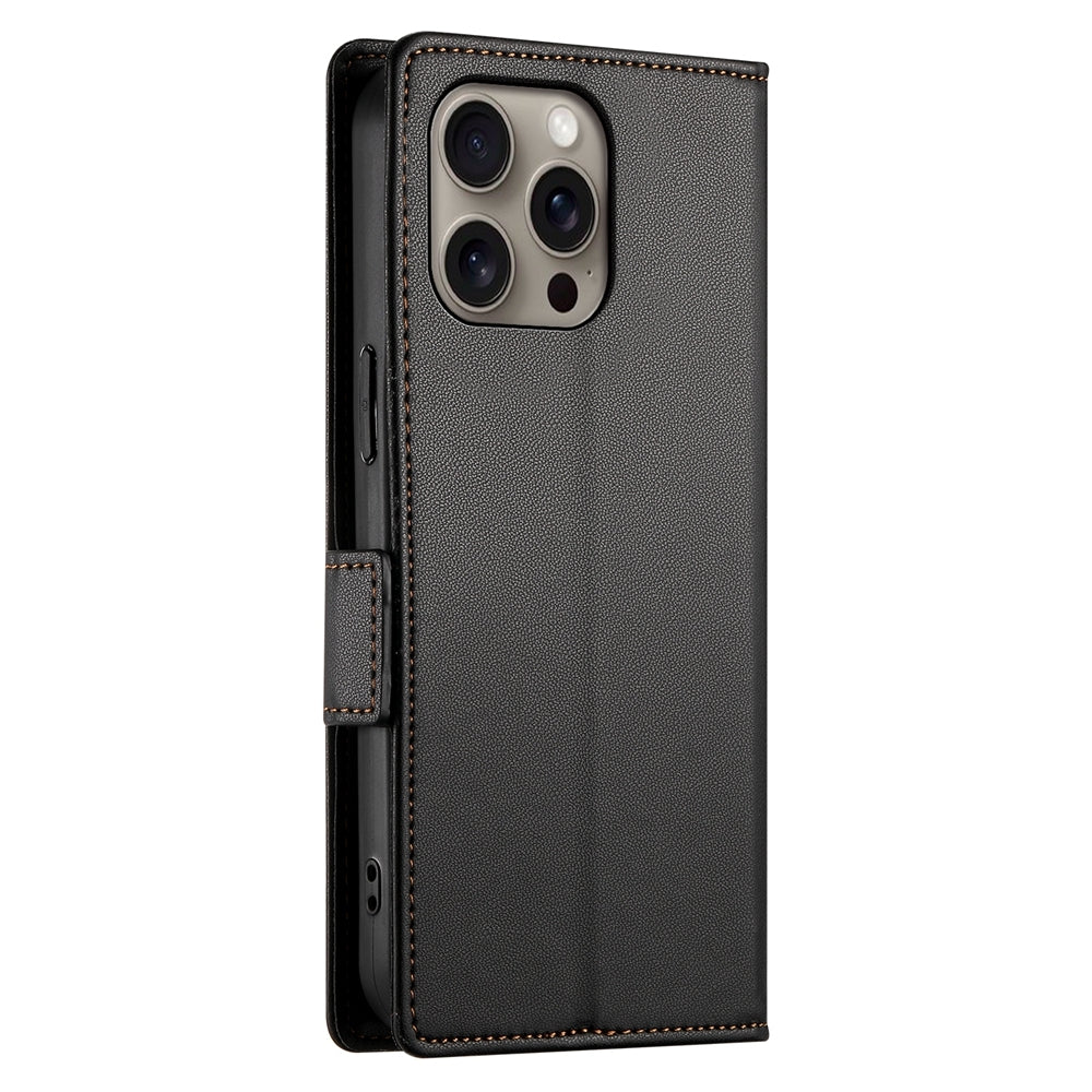 iPhone 16 Pro Max Magnetic Leather Wallet Case with Card Slots, Stand Function & Full Protection