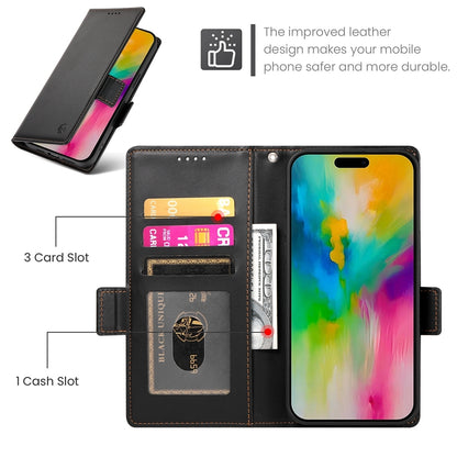 iPhone 16 Pro Max Magnetic Leather Wallet Case with Card Slots, Stand Function & Full Protection