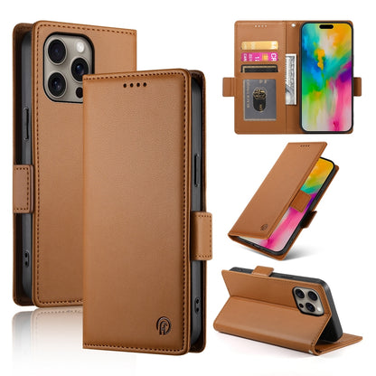 iPhone 16 Pro Max Magnetic Leather Wallet Case with Card Slots, Stand Function & Full Protection