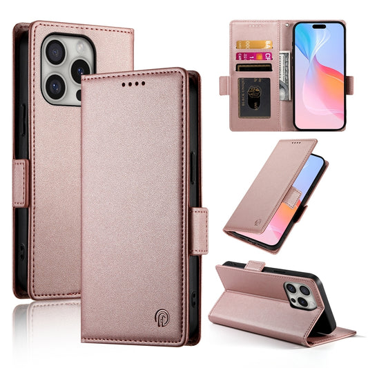 iPhone 16 Pro Magnetic Leather Wallet Case with Card Slots, Stand Function & Full Protection