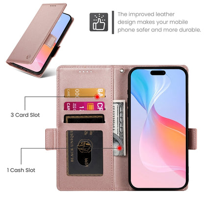 iPhone 16 Pro Magnetic Leather Wallet Case with Card Slots, Stand Function & Full Protection