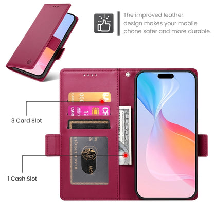 iPhone 16 Pro Magnetic Leather Wallet Case with Card Slots, Stand Function & Full Protection