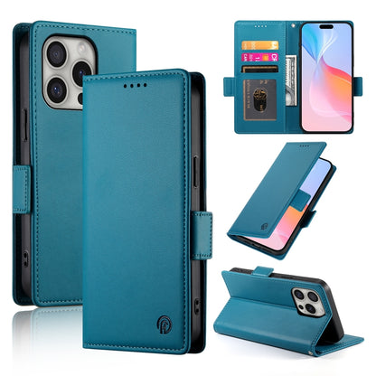 iPhone 16 Pro Magnetic Leather Wallet Case with Card Slots, Stand Function & Full Protection