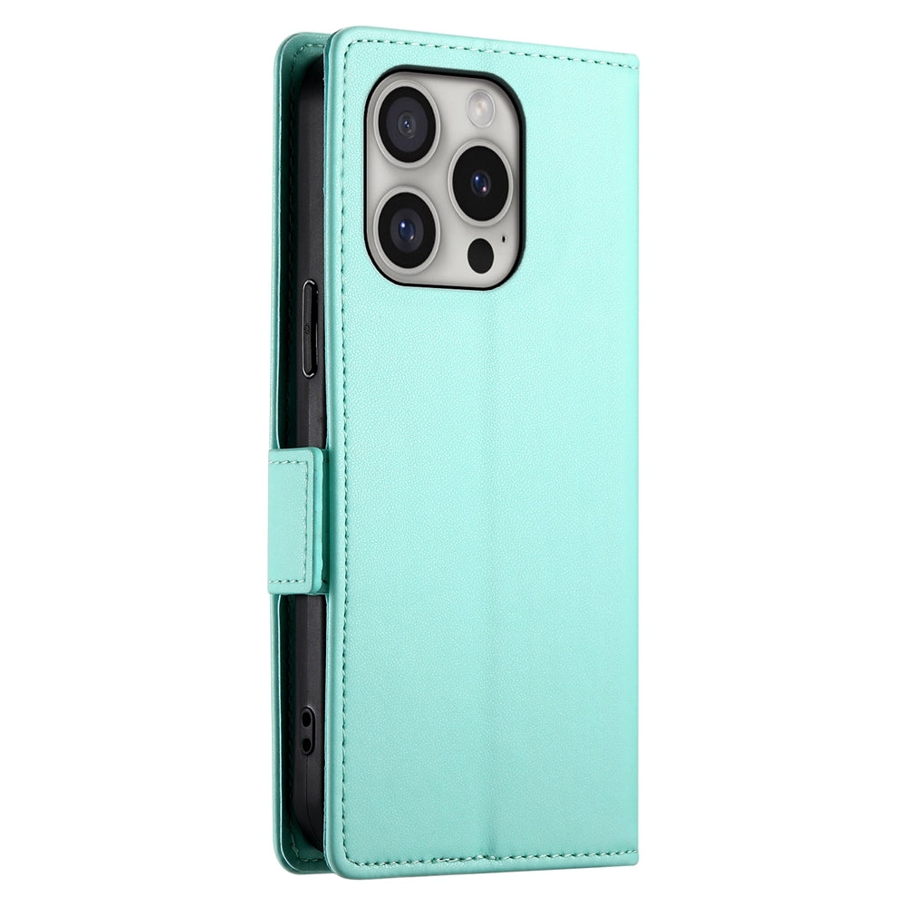 iPhone 16 Pro Magnetic Leather Wallet Case with Card Slots, Stand Function & Full Protection