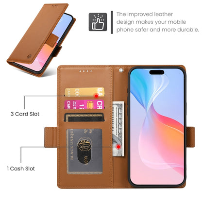 iPhone 16 Pro Magnetic Leather Wallet Case with Card Slots, Stand Function & Full Protection