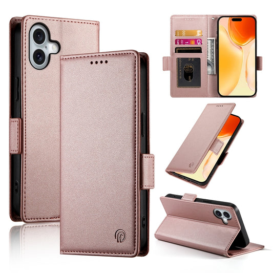 iPhone 16 Plus Magnetic Leather Wallet Case with Card Slots, Stand Function & Full Protection