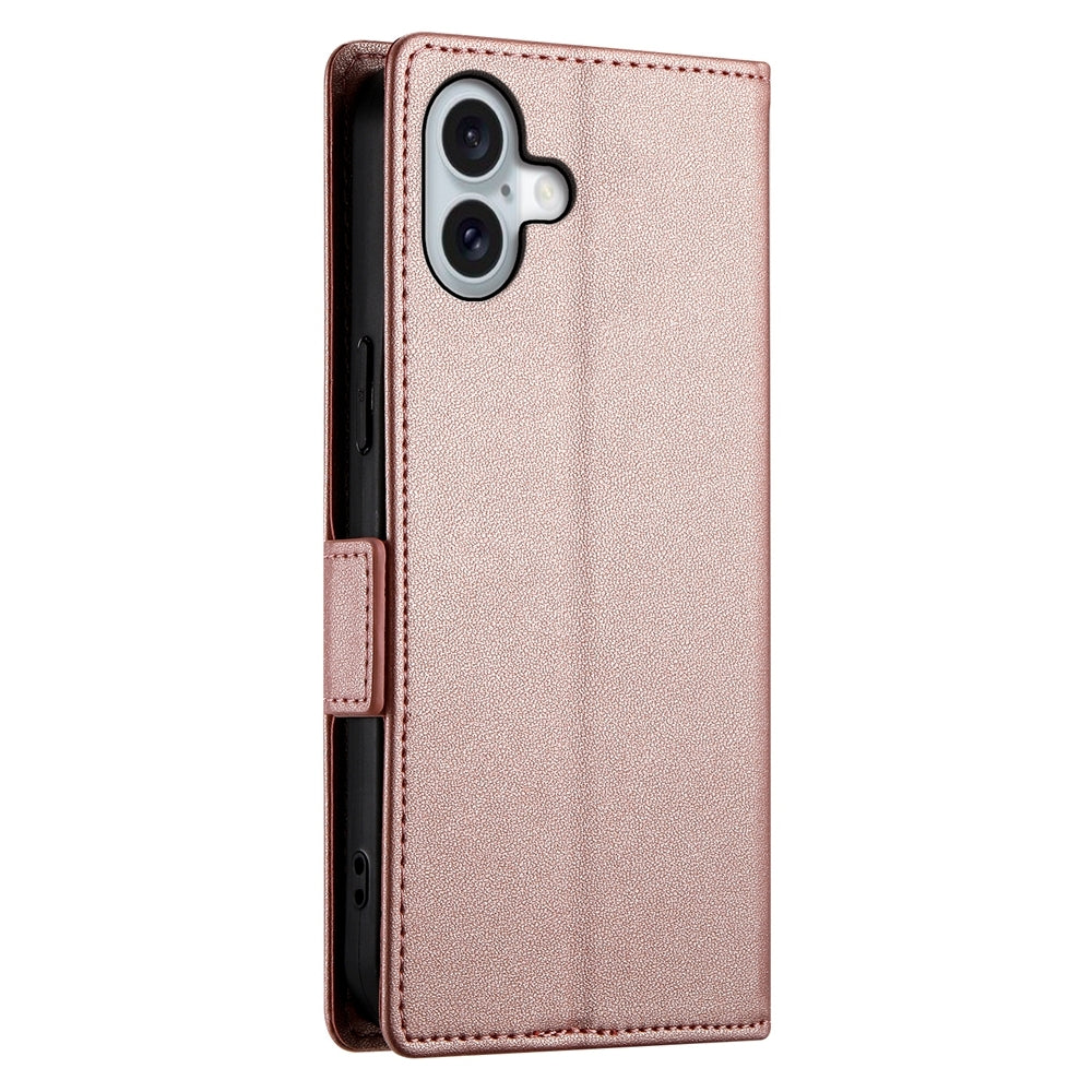iPhone 16 Plus Magnetic Leather Wallet Case with Card Slots, Stand Function & Full Protection
