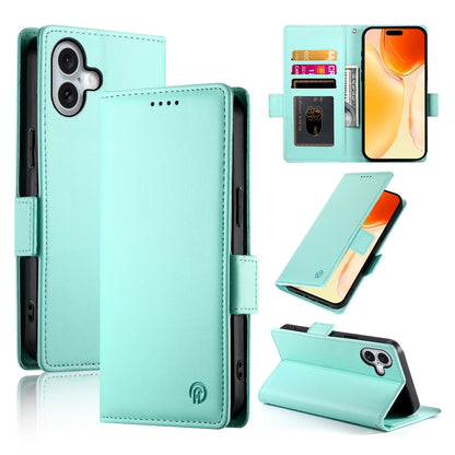iPhone 16 Plus Magnetic Leather Wallet Case with Card Slots, Stand Function & Full Protection