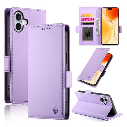 iPhone 16 Plus Magnetic Leather Wallet Case with Card Slots, Stand Function & Full Protection