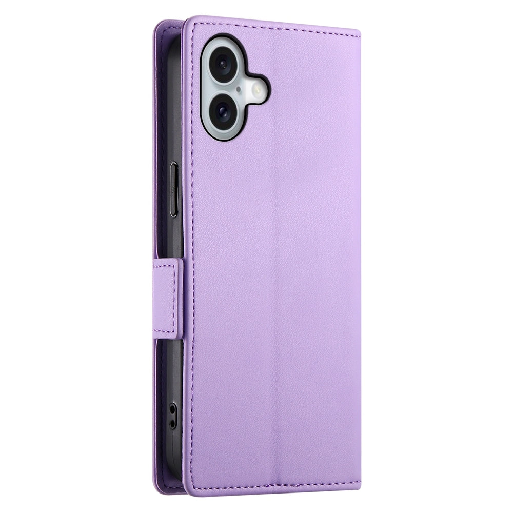 iPhone 16 Plus Magnetic Leather Wallet Case with Card Slots, Stand Function & Full Protection
