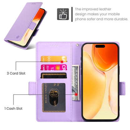 iPhone 16 Plus Magnetic Leather Wallet Case with Card Slots, Stand Function & Full Protection