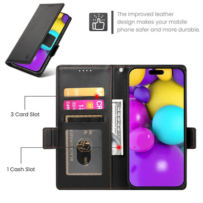 iPhone 16 Magnetic Leather Wallet Case with Card Slots, Stand Function & Full Protection