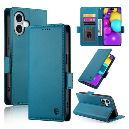 iPhone 16 Magnetic Leather Wallet Case with Card Slots, Stand Function & Full Protection